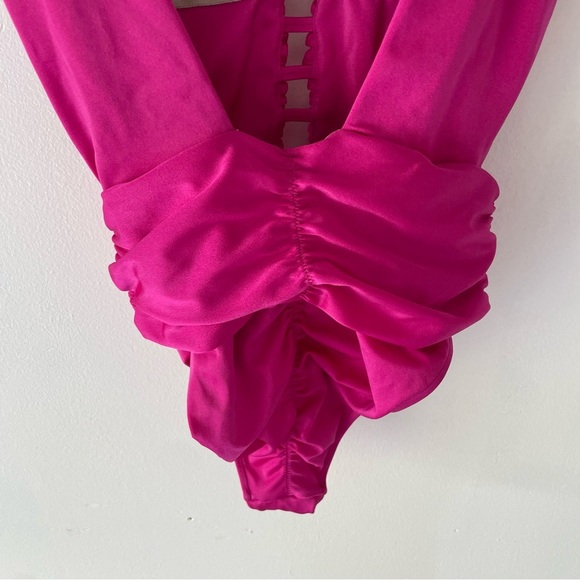 New! Leonisa shapeware slimming lattice front one piece swimsuit 37782 - Picture 8 of 11